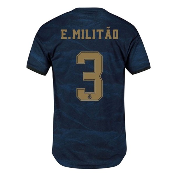 Camiseta Real Madrid NO.3 E.Militão 2ª 2019/20 Azul